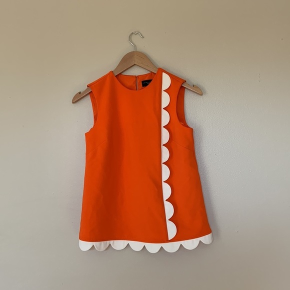 Victoria Beckham for Target Scalloped Sleeveless‎ Top Orange Cream - Picture 3 of 8